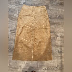 VTG Tan Suede Skirt